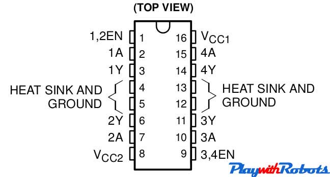L293D pin configuration