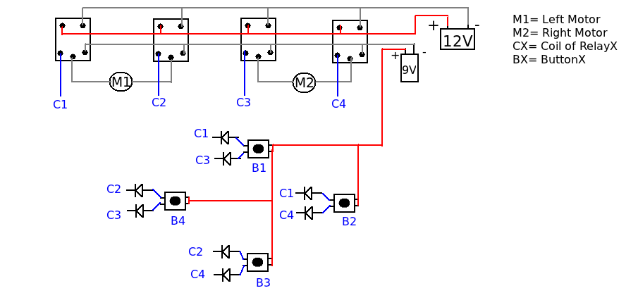 wired remote control car circuit